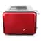 MegaChef Red 4 Slice Toaster in Stainless Steel